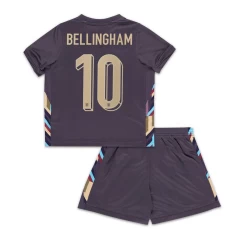 Kinder Jude Bellingham #10 England Fußball Trikotsatz EM 2024 Auswärtstrikot
